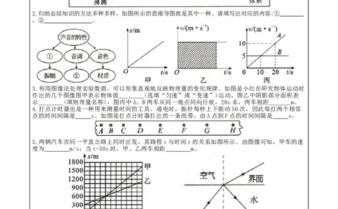 期末复习专题2：图像图表题-人教版物理八年级上册_初物_八年级上下册+九年级全一册物理_八年级物理上册_期中+期末（完）_期末