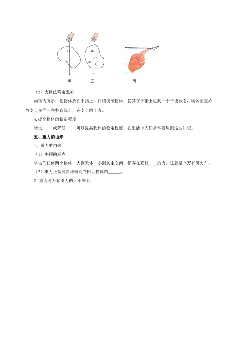 第七章力（知识清单）-八年级物理下册同步备课系列（人教版）（学生版）_初物_八年级上下册+九年级全一册物理_八年级物理下册_老课标资料_单元试卷