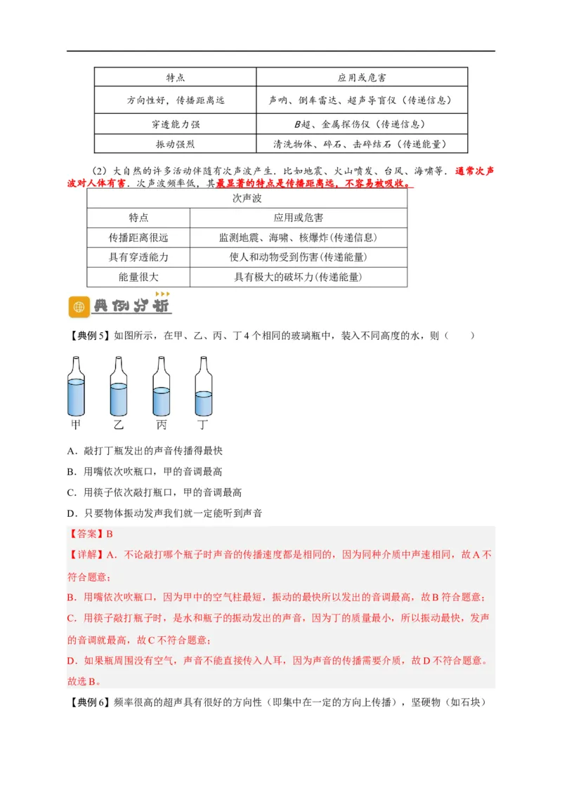 专题2声现象（解析版）-备战2023中考物理一轮复习精细讲义_8、物理总复习_8.中考物理总复习_2023年中考复习资料_一轮复习_讲义+练习备战2023年中考物理一轮复习精细讲义