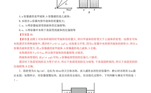 专题11浮力（测试）（解析版）_8、物理总复习_8.中考物理总复习_2024年中考复习资料_一轮复习资料_完2024年中考物理一轮复习课件+讲义+练习（全国通用）_配套练习（原卷版+解析版）