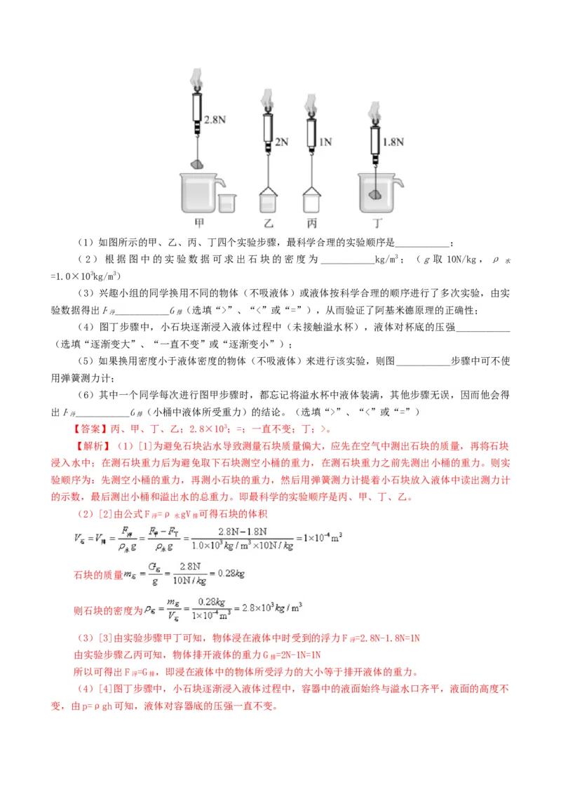 专题11浮力（测试）（解析版）_8、物理总复习_8.中考物理总复习_2024年中考复习资料_一轮复习资料_完2024年中考物理一轮复习课件+讲义+练习（全国通用）_配套练习（原卷版+解析版）
