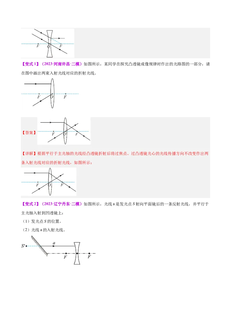 专题28光路作图专题（解析版）_8、物理总复习_8.中考物理总复习_2024年中考复习资料_一轮复习资料_完备战2024年中考物理一轮复习讲义练习（全国通用）_教师版（含答案解析）
