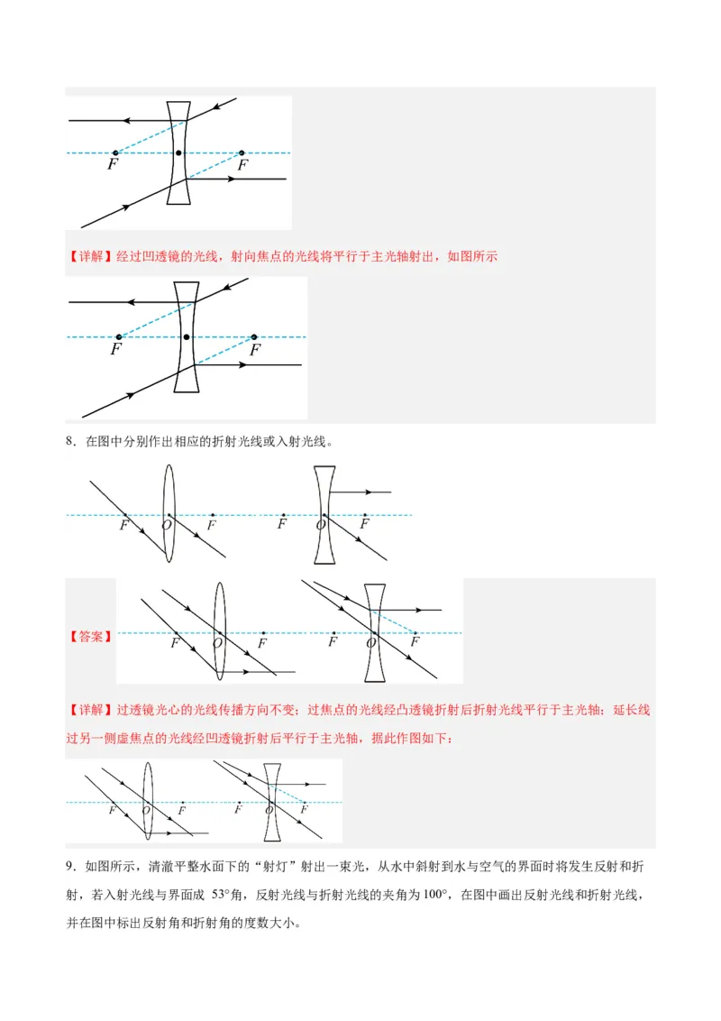 专题28光路作图专题（解析版）_8、物理总复习_8.中考物理总复习_2024年中考复习资料_一轮复习资料_完备战2024年中考物理一轮复习讲义练习（全国通用）_教师版（含答案解析）