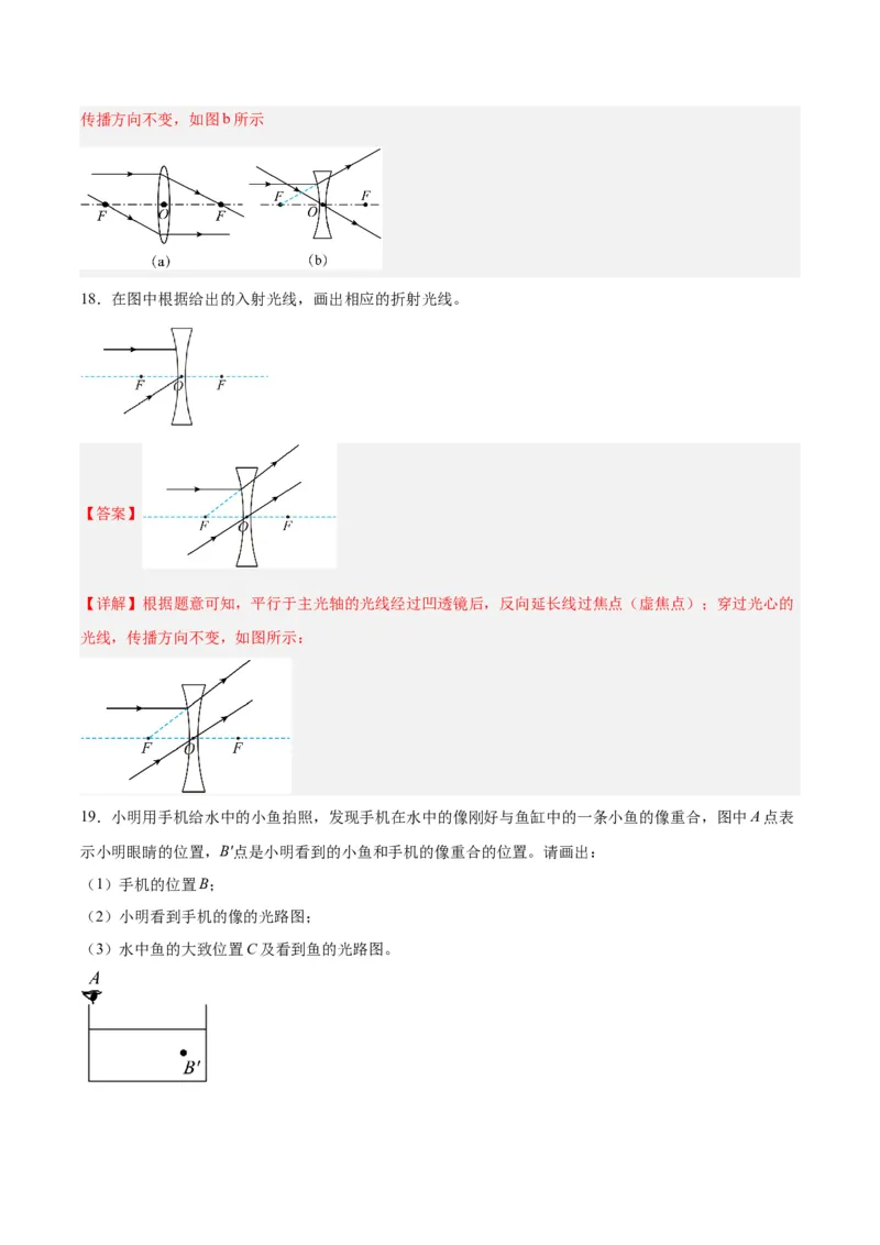 专题28光路作图专题（解析版）_8、物理总复习_8.中考物理总复习_2024年中考复习资料_一轮复习资料_完备战2024年中考物理一轮复习讲义练习（全国通用）_教师版（含答案解析）