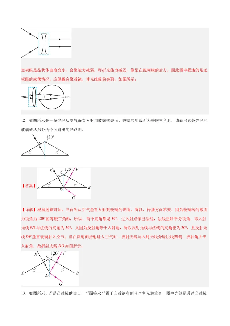专题28光路作图专题（解析版）_8、物理总复习_8.中考物理总复习_2024年中考复习资料_一轮复习资料_完备战2024年中考物理一轮复习讲义练习（全国通用）_教师版（含答案解析）