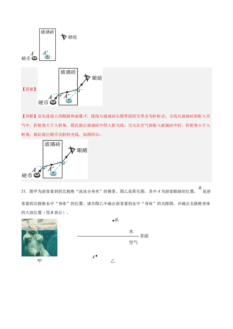 专题28光路作图专题（解析版）_8、物理总复习_8.中考物理总复习_2024年中考复习资料_一轮复习资料_完备战2024年中考物理一轮复习讲义练习（全国通用）_教师版（含答案解析）