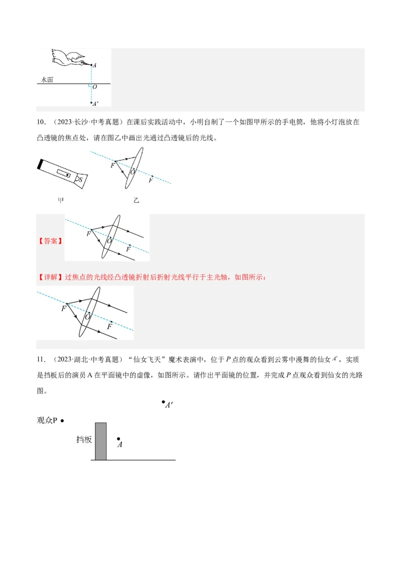 专题28光路作图专题（解析版）_8、物理总复习_8.中考物理总复习_2024年中考复习资料_一轮复习资料_完备战2024年中考物理一轮复习讲义练习（全国通用）_教师版（含答案解析）