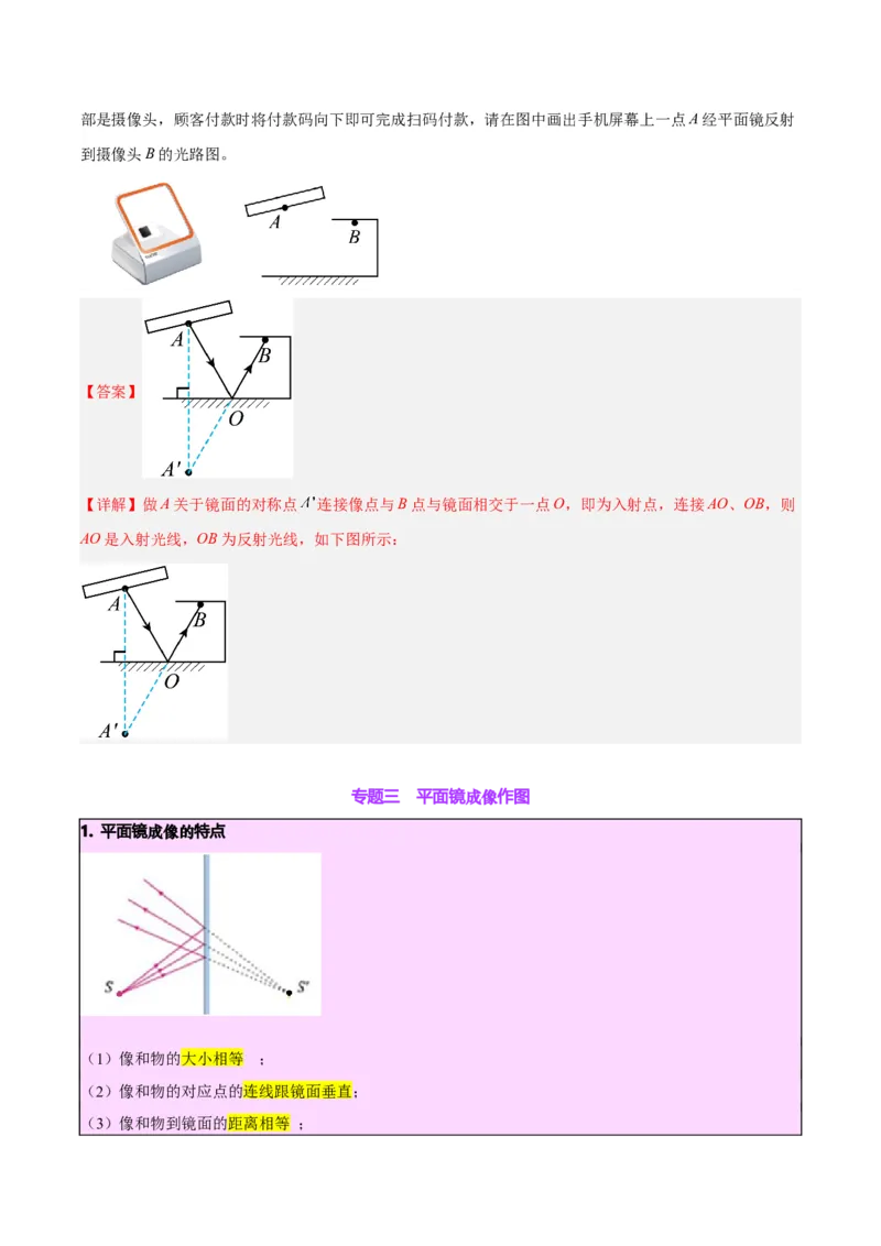 专题28光路作图专题（解析版）_8、物理总复习_8.中考物理总复习_2024年中考复习资料_一轮复习资料_完备战2024年中考物理一轮复习讲义练习（全国通用）_教师版（含答案解析）