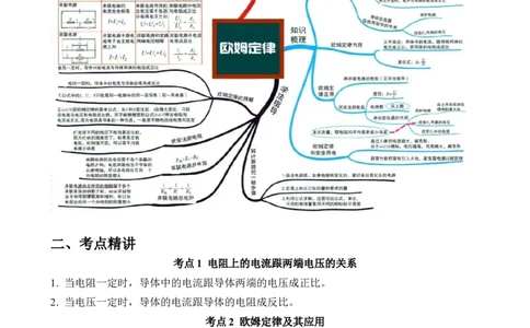 第15讲&mdash;欧姆定律（思维导图+考点精讲+例题精析）&mdash;2023年中考物理一轮复习讲练测（原卷版）_8、物理总复习_8.中考物理总复习_2023年中考复习资料_一轮复习