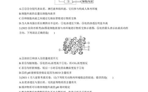 专题11动物生命活动调节(测试卷）-2023年高考生物二轮复习讲练测（全国通用）（原卷版）_通用版（老高考）复习资料_2023年复习资料_二轮复习