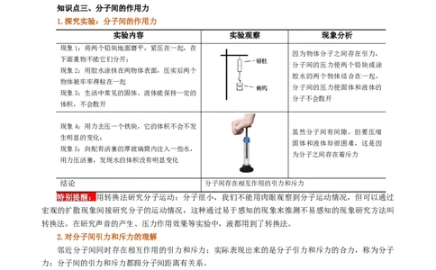 课时13.1分子热运动（学生版）_初物_八年级上下册+九年级全一册物理_九年级物理全一册_讲义_2024版
