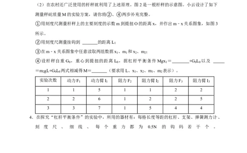 专题09杠杆平衡实验（原卷版）_8、物理总复习_8.中考物理总复习_2023年中考复习资料_二轮复习_2023年中考物理二轮题型专项复习（全国通用）