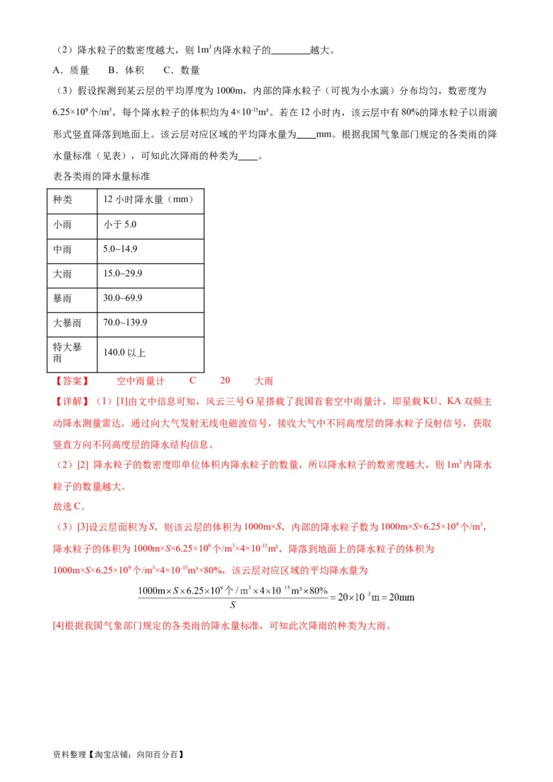 专题3物态变化3.4升华和凝华（教师版）_8、物理总复习_2024年中考复习资料_专项复习资料_完三年（2021&mdash;2023）中考真题分项精编（全国通用）
