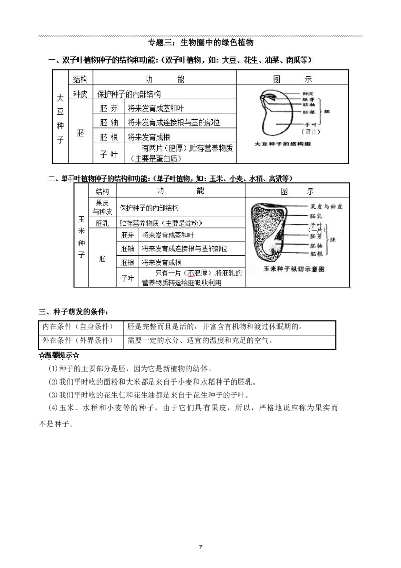 七年级上知识点总结_《初中全科目知识点汇总》_初中生物知识点汇总