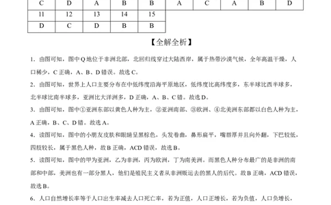 2022年全国名校七年级单元测试仿真卷&middot;地理卷（十四）（全解全析）_初中全科电子版试卷练习试题_地理_人教地理7上试题试卷_人教地理7年级上专项练习17份