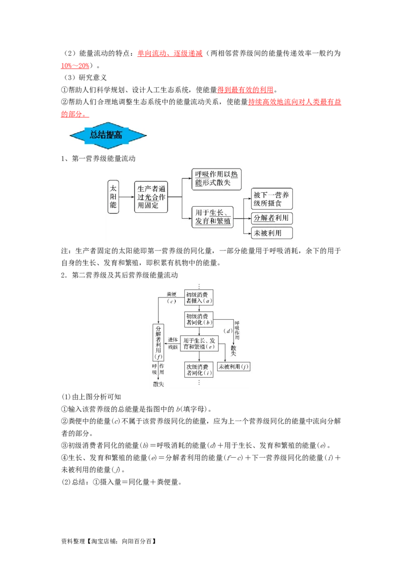 专题30生态系统的结构与能量流动（串讲）（解析版）_新高考复习资料_2024年新高考复习资料_一轮复习资料_完备战2024年高考生物一轮复习串讲精练（新高考专用）_串讲_解析版