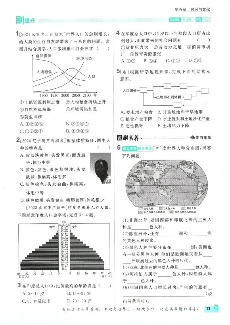2025版《初中必刷题》地理RJ7上_初中全科电子版试卷练习试题_25初中必刷题_2025版《初中必刷题》地理RJ7上