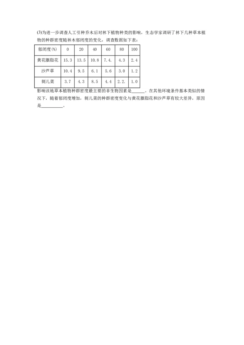 专题29群落的结构与演替（精练）（原卷版）_新高考复习资料_2024年新高考复习资料_一轮复习资料_完备战2024年高考生物一轮复习串讲精练（新高考专用）_精练