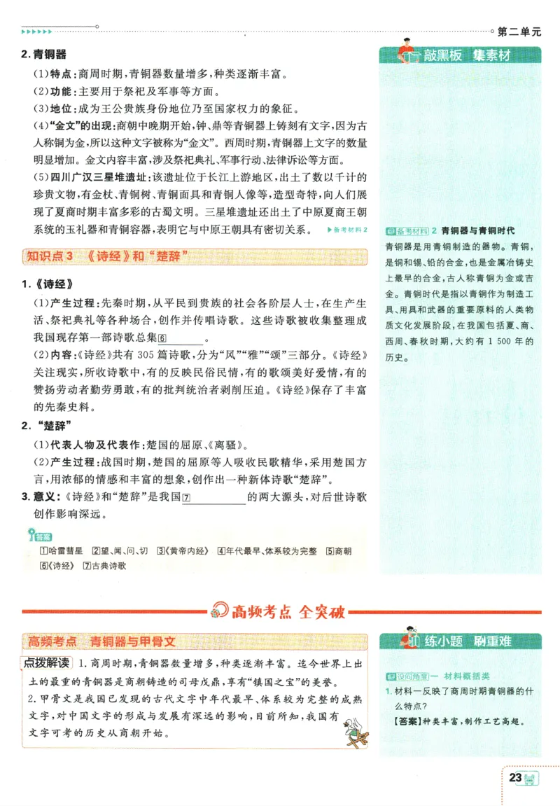 2025版《初中必刷题》历史RJ7上-狂K重点_初中全科电子版试卷练习试题_25初中必刷题_2025版《初中必刷题》历史RJ7上