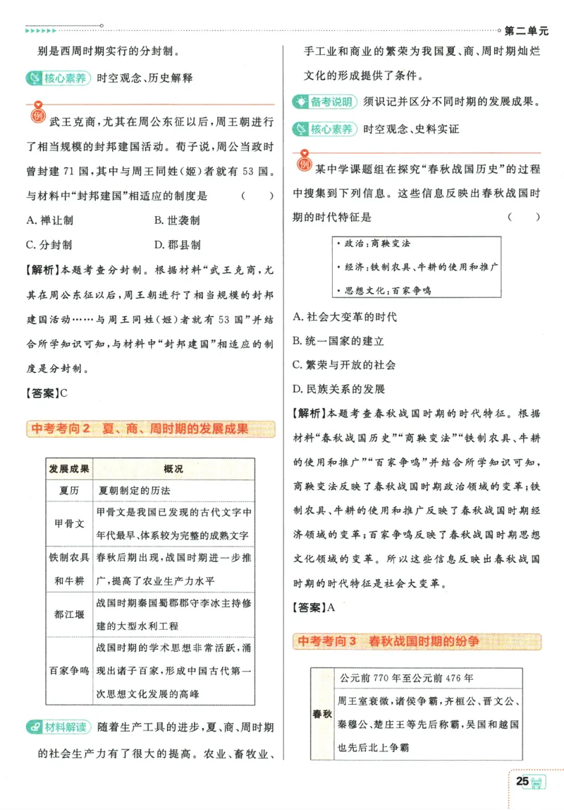 2025版《初中必刷题》历史RJ7上-狂K重点_初中全科电子版试卷练习试题_25初中必刷题_2025版《初中必刷题》历史RJ7上