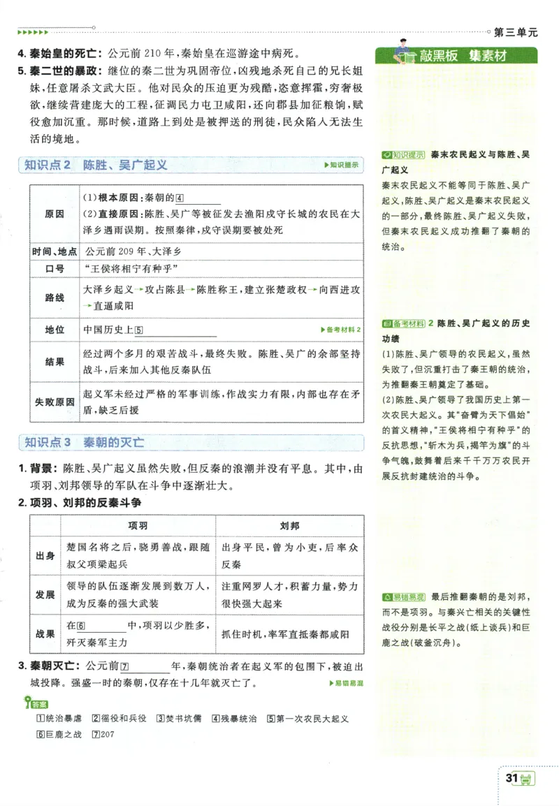 2025版《初中必刷题》历史RJ7上-狂K重点_初中全科电子版试卷练习试题_25初中必刷题_2025版《初中必刷题》历史RJ7上