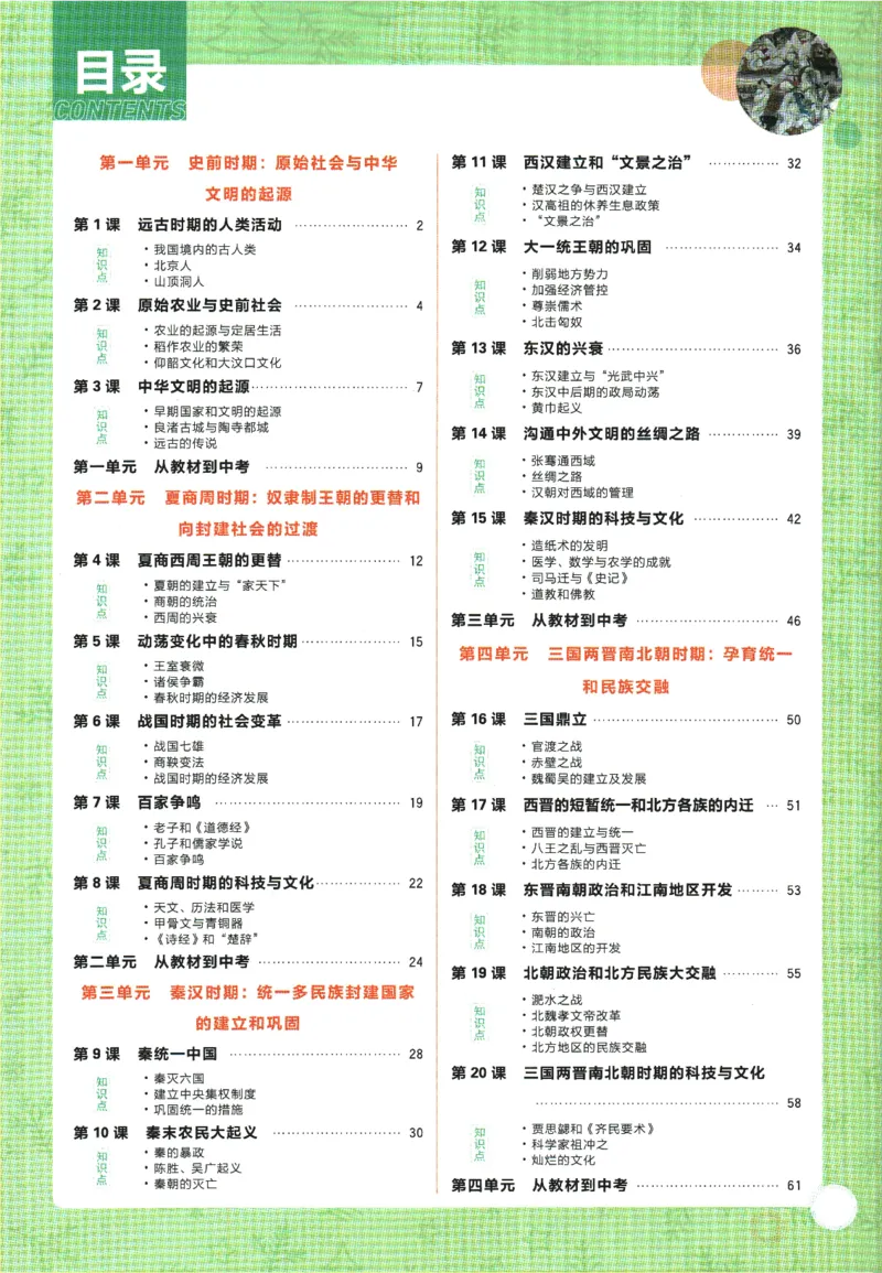 2025版《初中必刷题》历史RJ7上-狂K重点_初中全科电子版试卷练习试题_25初中必刷题_2025版《初中必刷题》历史RJ7上