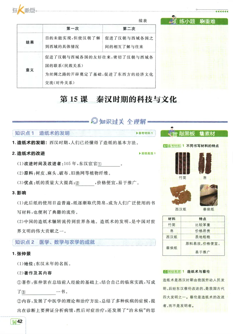 2025版《初中必刷题》历史RJ7上-狂K重点_初中全科电子版试卷练习试题_25初中必刷题_2025版《初中必刷题》历史RJ7上