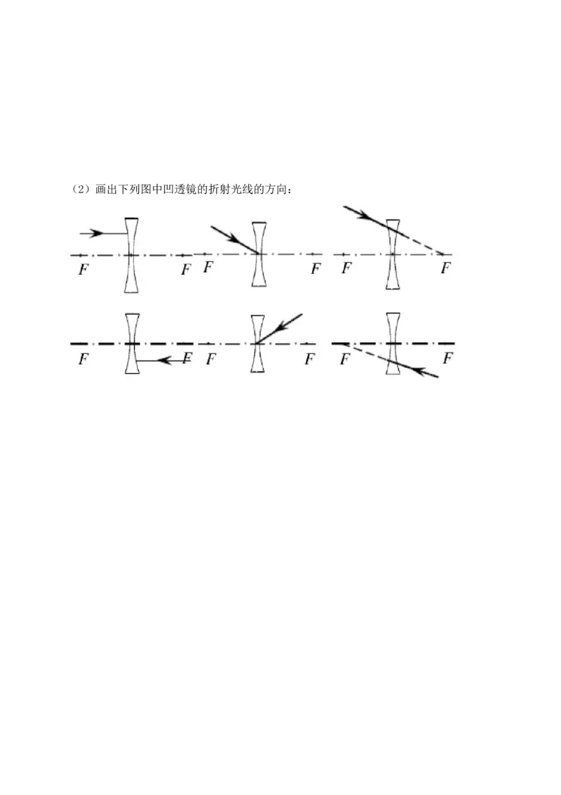 5.1透镜（知识点+例题）(原卷版)_初中全科电子版试卷练习试题_物理_8年级上册物理试题_人教版物理八年级上课时练习（104份）_课时练习第1套53