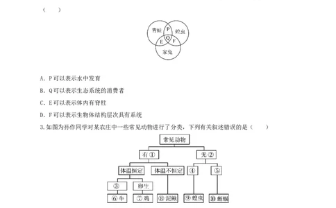 6.1.1.尝试对生物进行分类（备作业）-（人教版）（原卷版）_初中全科电子版试卷练习试题_生物_生物8上练习_人教生物8年级上课时练习37份