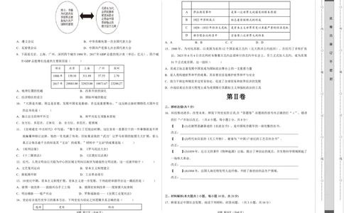 2024年中考押题预测卷02（安徽卷）-历史（考试版）A3_初中全科电子版试卷练习试题_历史_2024中考模拟题历史(1)_押题预测