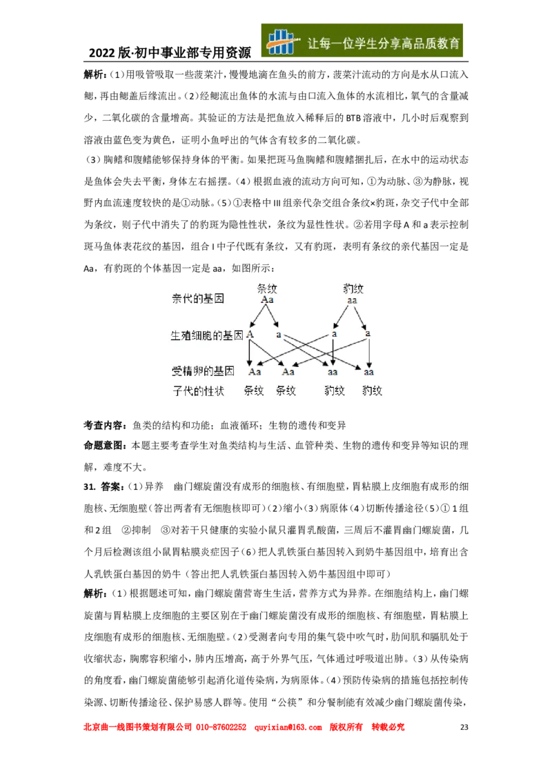 20生物&mdash;&mdash;山东省东营市word版，含答案全解全析(1)_山东历年中考真题_山东省历年中考真题2013~2024_初中生物历年真题（2013-2024）