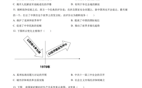 2023年山东省烟台市中考历史真题（原卷版）_山东历年中考真题_山东省历年中考真题2013~2024_初中历史历年真题（2013-2024）
