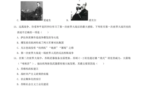 2020年中考历史试卷（解析版）_山东历年中考真题_山东省历年中考真题2013~2024_初中历史历年真题（2013-2024）