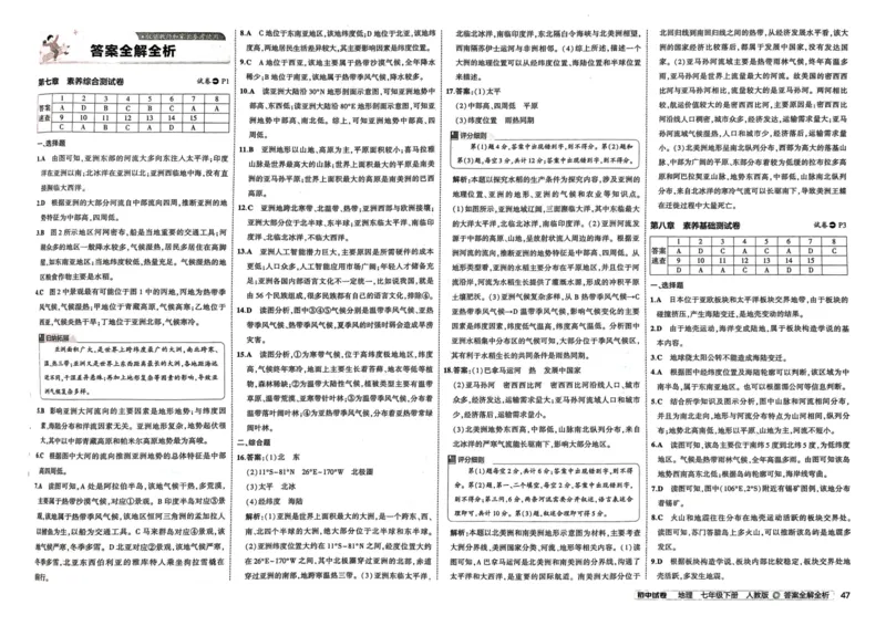 2025春53初中试卷地理人教版7年级下册_初中全科电子版试卷练习试题_初中全科《53中考试卷》2025版（多版本）_2025春53初中试卷7年级下册人教版(1)