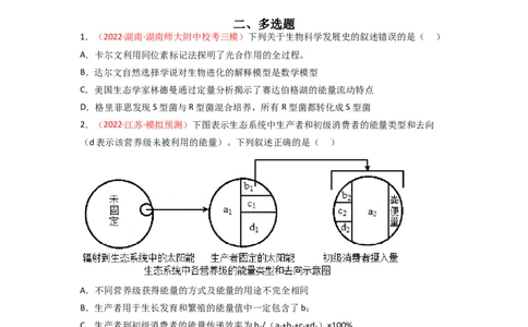 专题14生态系统与生态系统保护（原卷版）_新高考复习资料_2024年新高考复习资料_一轮复习资料_完备战2024年高考生物一轮复习重难点突破讲解与训练（新教材）