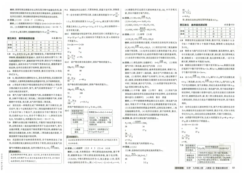 2025版53初中试卷化学人教版9年级上册_初中全科电子版试卷练习试题_初中全科《53中考试卷》2025版（多版本）_2025版53初中试卷9年级上下册人教版(1)
