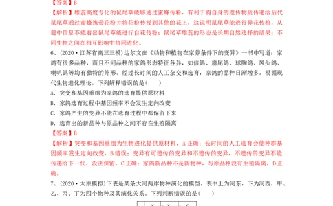 专题22生物的进化（精练）（解析版）_新高考复习资料_2024年新高考复习资料_一轮复习资料_完备战2024年高考生物一轮复习串讲精练（新高考专用）_精练_解析版