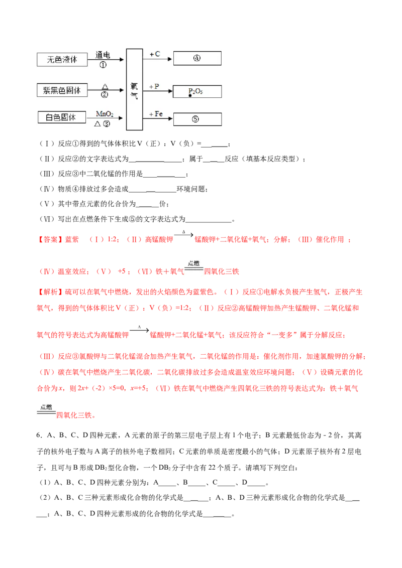 专题04推断题、流程图（20题）（人教版）（解析版）_初中全科电子版试卷练习试题_化学_9年级上下册化学试题_9年级上试题_人教化学九年级上专项练习（022份）