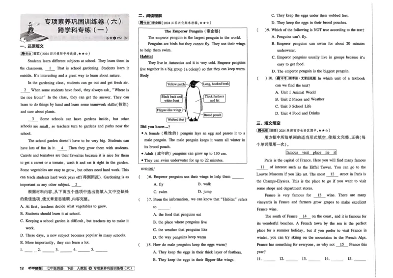 2025春53初中试卷英语人教版7年级下册_初中全科电子版试卷练习试题_初中全科《53中考试卷》2025版（多版本）_2025春53初中试卷7年级下册人教版(1)