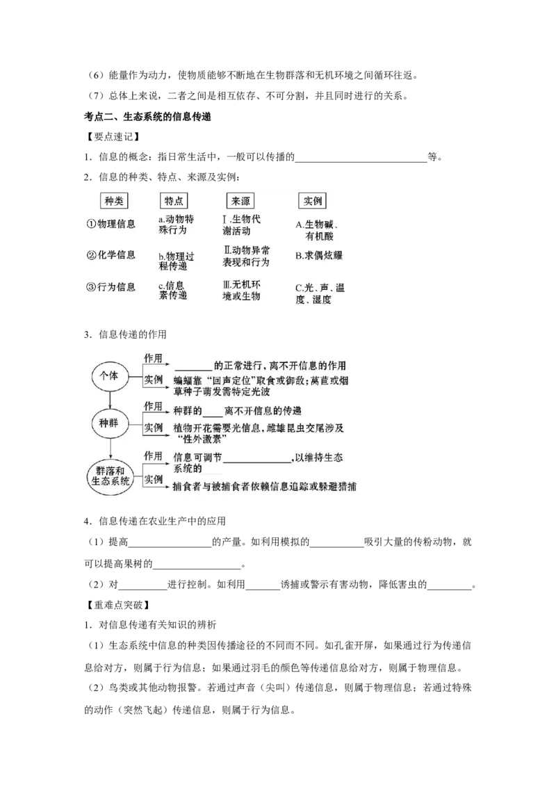 专题30生态系统的物质循环与信息传递（教师版）_新高考复习资料_2023年新高考复习资料_二轮复习_增分要点2023高考生物二轮复习专题解读和分层训练291073137