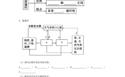 专题30生态系统的物质循环与信息传递（教师版）_新高考复习资料_2023年新高考复习资料_二轮复习_增分要点2023高考生物二轮复习专题解读和分层训练291073137