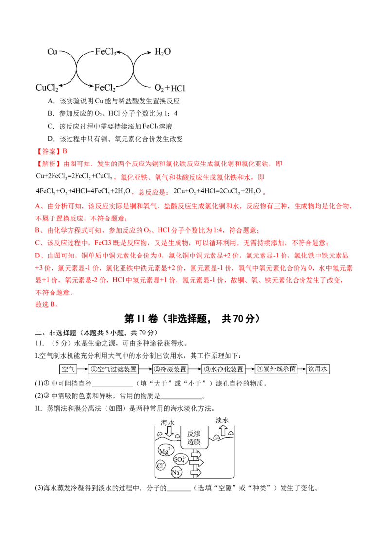 2024年中考押题预测卷02（福建卷）-化学（全解全析）_初中全科电子版试卷练习试题_化学_2024中考模拟题化学(1)_押题预测