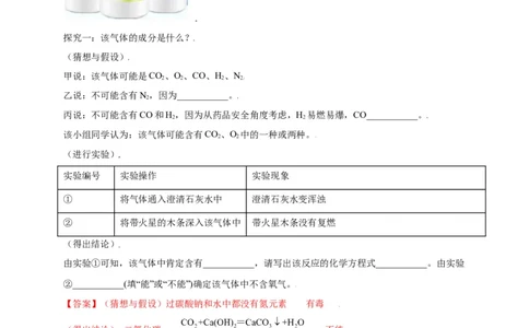 专练06（精选探究10题）（解析版）_初中全科电子版试卷练习试题_化学_9年级上下册化学试题_9年级上试题_人教化学九年级上专项练习（022份）