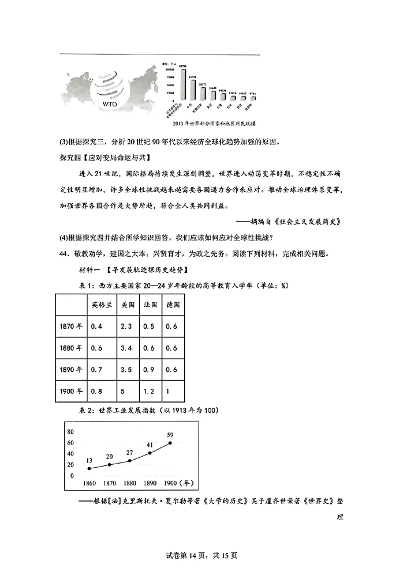 2024年山东省青岛市初中学业水平考试_山东历年中考真题_山东省历年中考真题2013~2024_初中历史历年真题（2013-2024）