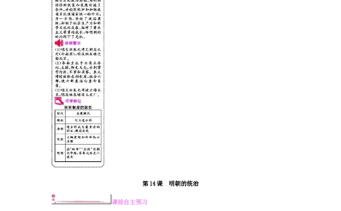 七年级历史下册第三单元明清时期统一多民族国家的巩固与发展第14课明朝的统治课时作业新人教版20190220251_初中全科电子版试卷练习试题_历史_历史人教版7下试卷_同步练习（第二套）