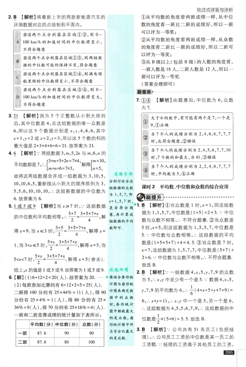 2025版《初中必刷题》数学SK9上-批注式详答与详析_初中全科电子版试卷练习试题_25初中必刷题_2025版《初中必刷题》数学SK9上