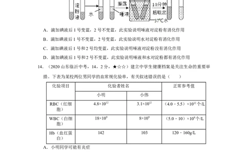 21生物&mdash;&mdash;山东省临沂市word版，含答案全解全析(1)_山东历年中考真题_山东省历年中考真题2013~2024_初中生物历年真题（2013-2024）