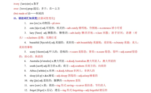 unit5whydoyoulikepandas-七年级英语下册同步必背知识清单（人教版）_初中全科电子版试卷练习试题_英语_7年级下册-初中人教版英语_人教英语七年级下知识总结（012份）