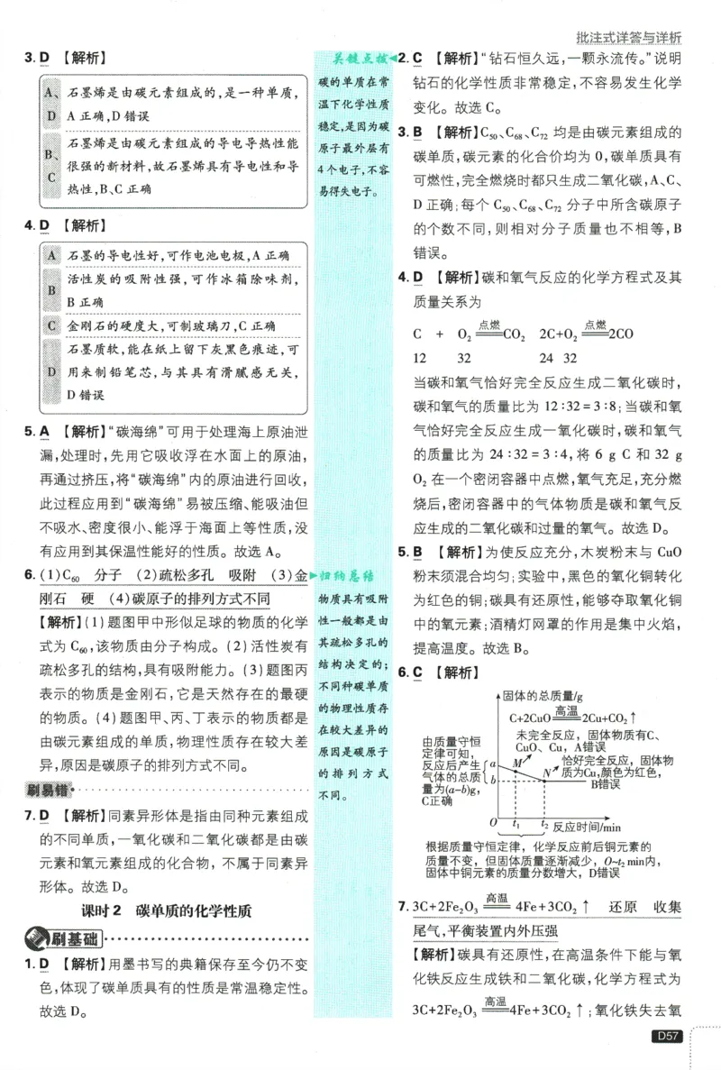 2025版《初中必刷题》化学RJ9上-批注式详答与解析_初中全科电子版试卷练习试题_25初中必刷题_2025版《初中必刷题》化学RJ9上