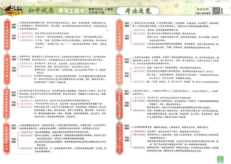2025春53初中试卷道法人教版7年级下册_初中全科电子版试卷练习试题_初中全科《53中考试卷》2025版（多版本）_2025春53初中试卷7年级下册人教版(1)